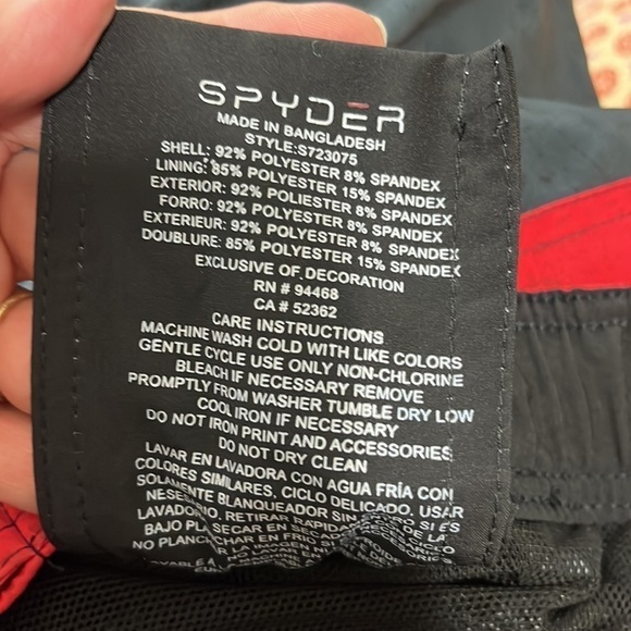 Spyder Swim Trunks Boardshorts Men's XL Red Black Mesh Lining Pockets Inseam 8.5 - Picture 5 of 15